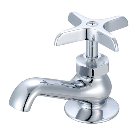 Central Brass Single Handle Basin Faucet, NPSM, Single Hole, Polished Chrome, Overall Width: 3" 0239-P